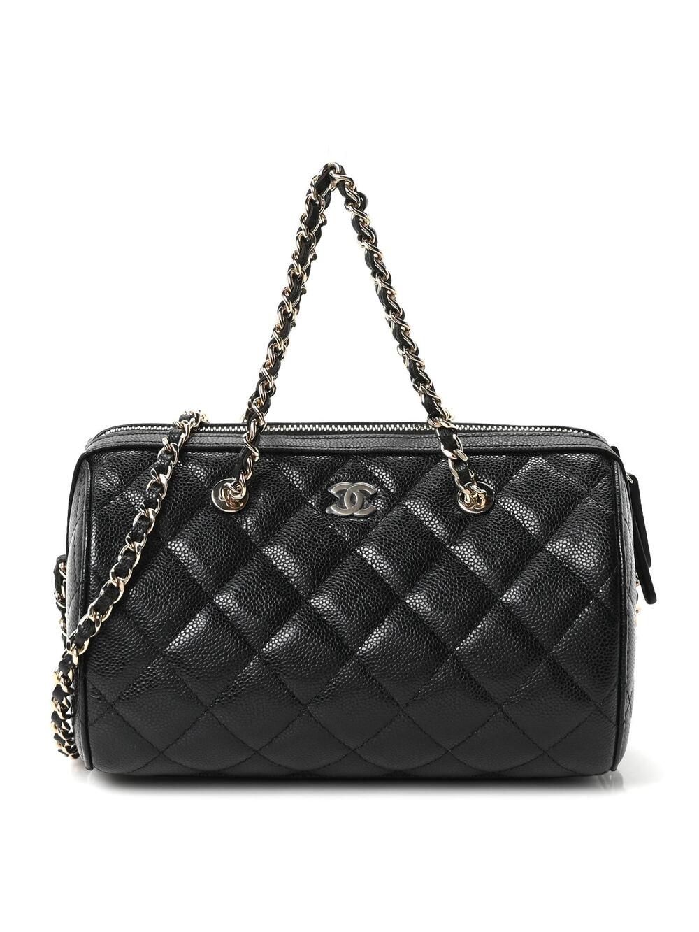 Chanel Caviar Quilted Barrel Clutch #337477C55B